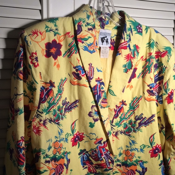 Blazer 12, Southwest Linen/Cotton travel jacket👏 - Picture 2 of 6